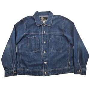 Old Navy 94 Heavy Denim Driving Chore Jacket Men's XXL Dark Blue EUC LN Vintage